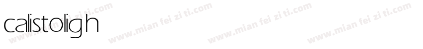 calisto light字体转换